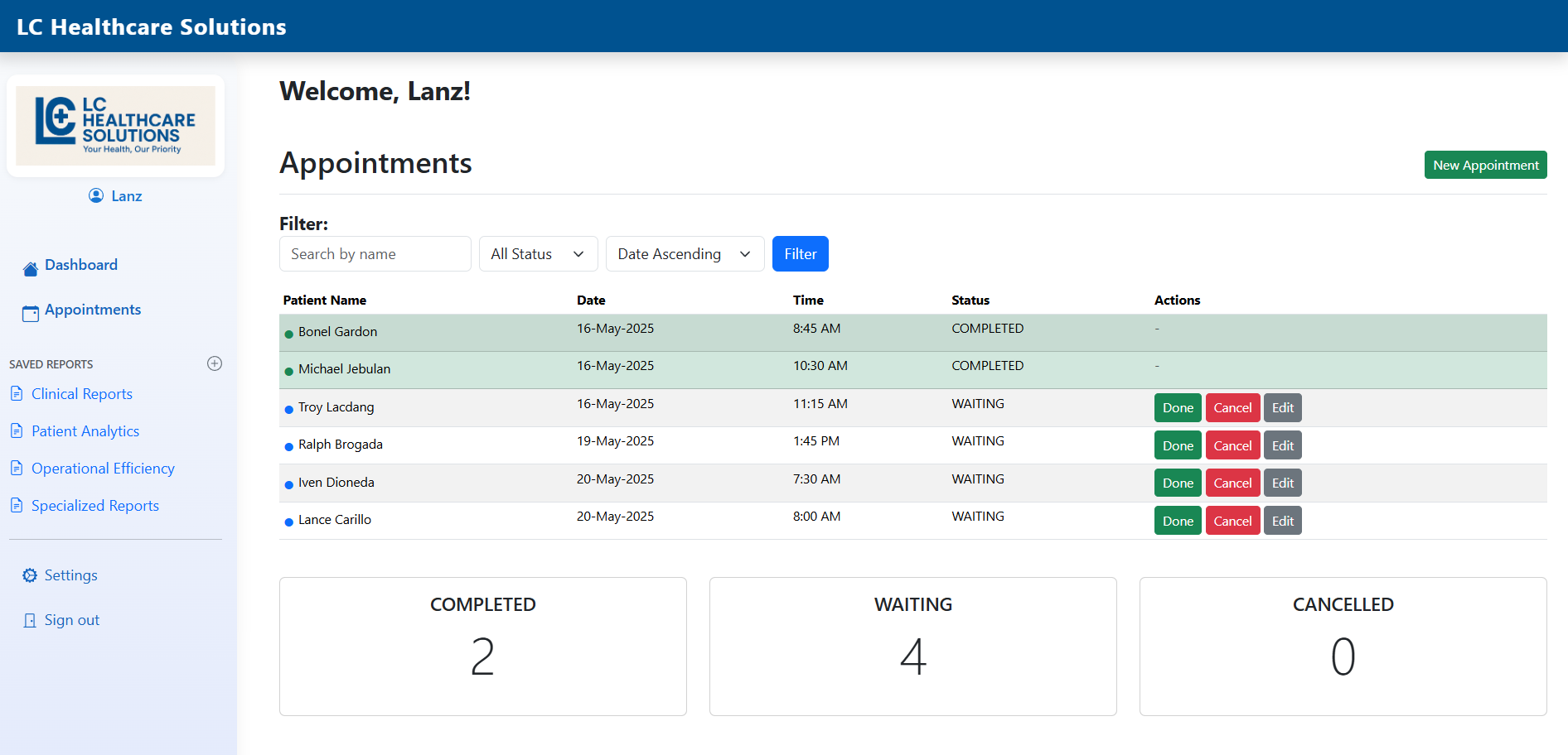 Appointment Booking Web Application